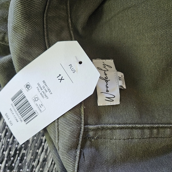 NWT Ladies Wonderly Denim Jacket (1X) Plus - Picture 4 of 9